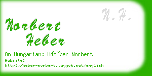 norbert heber business card